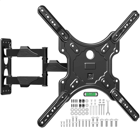 HOMOUNT Full Motion TV Wall Mount for Most 26-65 Inch TVs, Swivel and Tilt TV Mount with Single Stud, Wall Mount Bracket Max VESA 400x400mm, 77 lbs