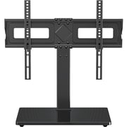 HOMOUNT Universal Table Top TV Stand for 37"-75" Flat Screen TVs, 9 Height Adjustable, Tilt, Swivel TV Base with Tempered Glass Base,TV Mount Hold up to 88lbs