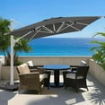 thumbnail image 1 of HOMPUS 9-12FT Cantilever Patio Umbrella 360°Rotation Rectangular Outdoor Umbrella, 1 of 7