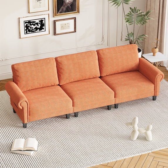 HOMREST Modular Sectional Sofa with Chaise, 90 Inch Sectional Couches for Living Room, Convertible Sofa for Home Apartment Lounge, Cloud Couch Modern Sofa