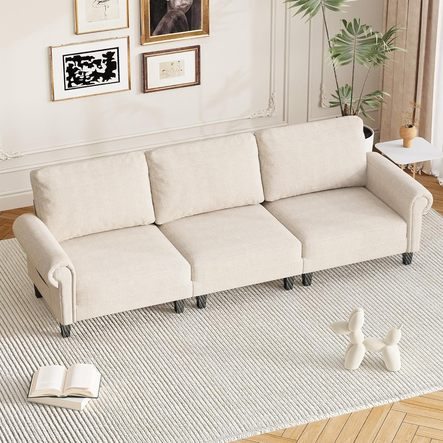 HOMREST Modular Sectional Sofa with Chaise, 90 Inch Sectional Couches