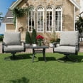 thumbnail image 1 of HOMREST Outdoor Swivel Rocker Patio Chairs with Coffee Table 3 PCS Bistro Set, 360 Degree Swivel Rocking Chair Patio Conversation Set with Thickened Cushions for Garden, Deck and Poolside, 1 of 9