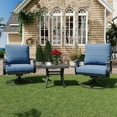 thumbnail image 1 of HOMREST Outdoor Swivel Rocker Patio Chairs with Coffee Table 3 PCS Bistro Set, 360 Degree Swivel Rocking Chair Patio Conversation Set with Thickened Cushions for Garden, Deck and Poolside, 1 of 9