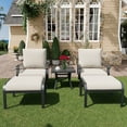 thumbnail image 1 of HOMREST Outdoor Swivel Rocker Patio Chairs with Ottomans and Coffee Table 5 PCS Bistro Set, 360 Degree Swivel Rocking Chair Patio Conversation Set with Thickened Cushion for Garden, Deck and Poolside, 1 of 9