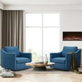 thumbnail image 1 of HOMREST Swivel Accent Chair Sets of 2,Linen Fabric Armchair Modern Chairs w/Removable Cover for Reception Living Room,Blue, 1 of 10