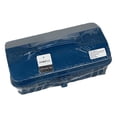 thumbnail image 1 of HOMRIVA Tool boxes of metal, Portable Steel Heavy-duty Tool Box with Metal Latch and Handle, Blue, 1 of 4
