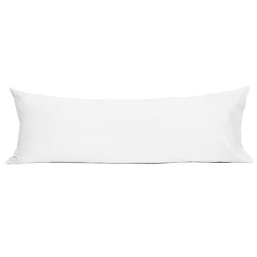 HOMTEC 100% Cotton Body Pillowcase, Body Pillow Cover with Envelope Closure, Hypoallergenic Soft Long Pillow Case, 20" x 54", White