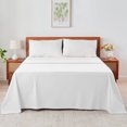 thumbnail image 1 of HOMTEC 100% Cotton Flat Sheet 2-Pack, Crisp Soft Percale Cotton Top Sheet for Massage Table, Hospital, Dorm (Twin / Twin XL, White), 1 of 9