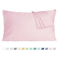 thumbnail image 1 of HOMTEC 200TC 100% Cotton Percale Weave, Pillowcase Set of 2, King Size, Dark Pink, 1 of 9