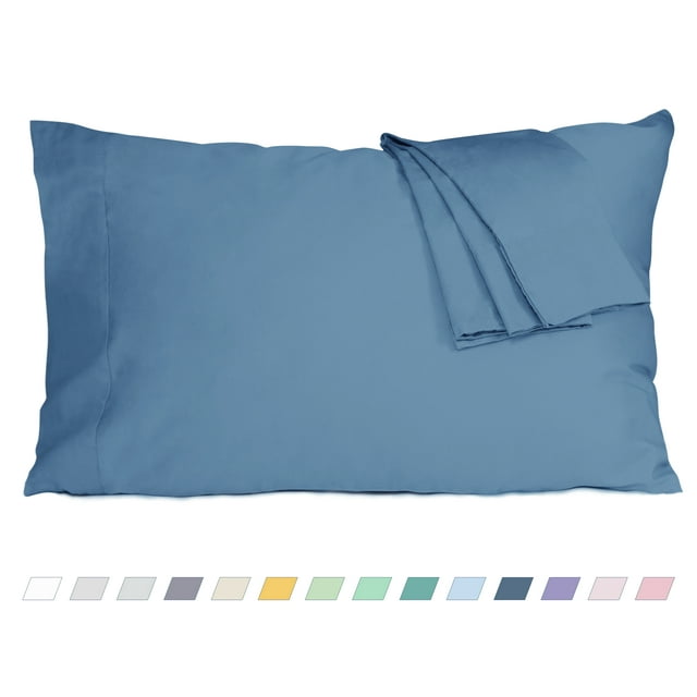 HOMTEC 200TC 100 Cotton Percale Weave, Pillowcase Set of 2, Standard