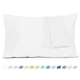 thumbnail image 1 of HOMTEC 200TC 100% Cotton Percale Weave, Pillowcase Set of 2, Standard/Queen, White, 1 of 9