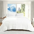 thumbnail image 1 of HOMTEC Reversible 3-Piece Comforter Set, All Season Double-Sided Comforter with 2 Pillowcases, King Size, White, 1 of 9