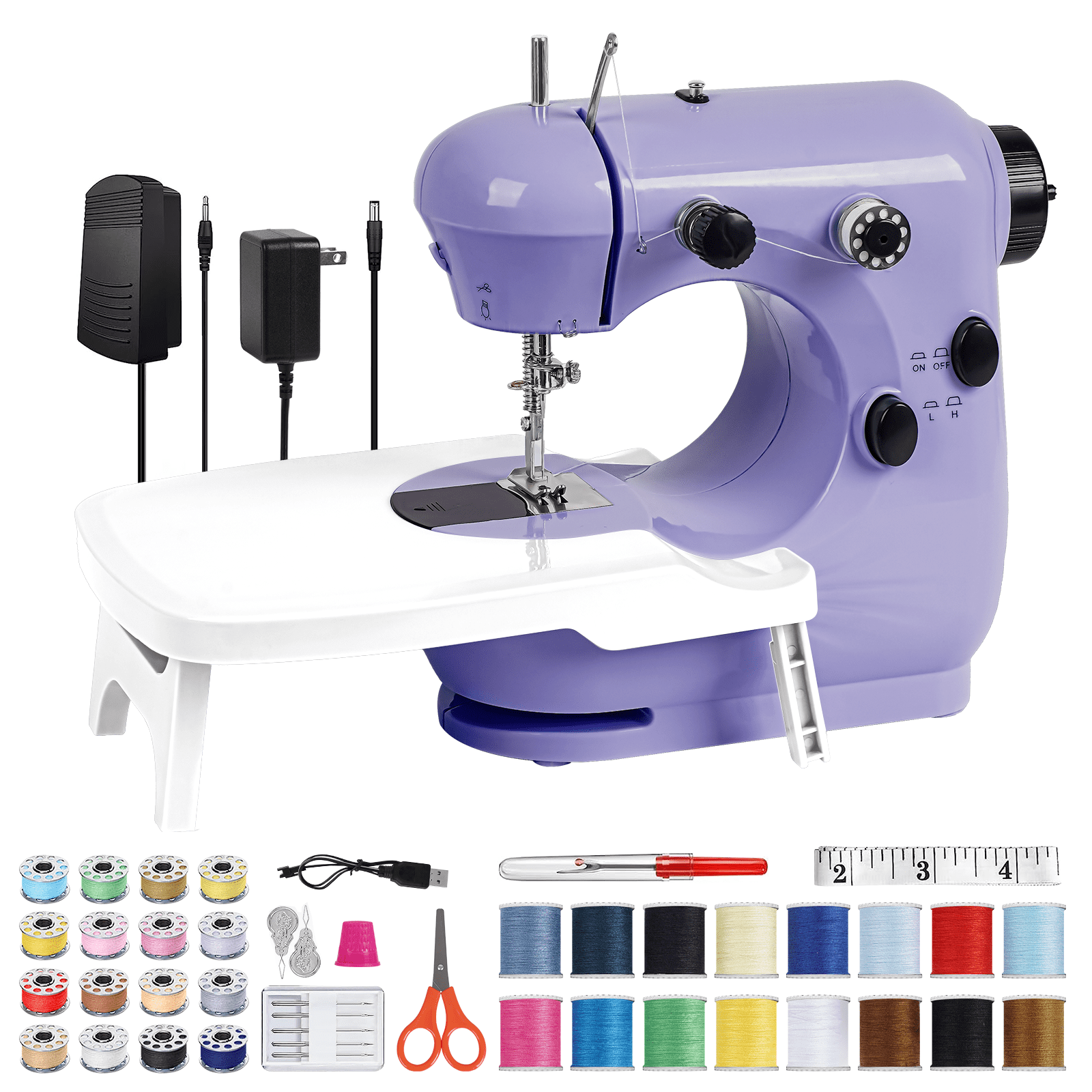 Mini Sewing Machine for Beginners with Sewing Kit, 48 PC Dual