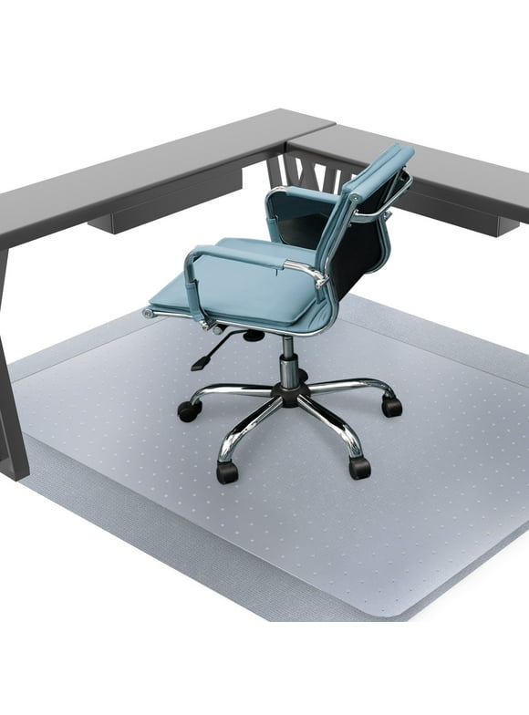 HOMWOO Office Chair Mat for Carpet Floor, Computer Desk Chair Mat for Low Pile Carpet, 36" x 48" Heavy Duty Polycarbonate Clear Floor Mat for Home Office