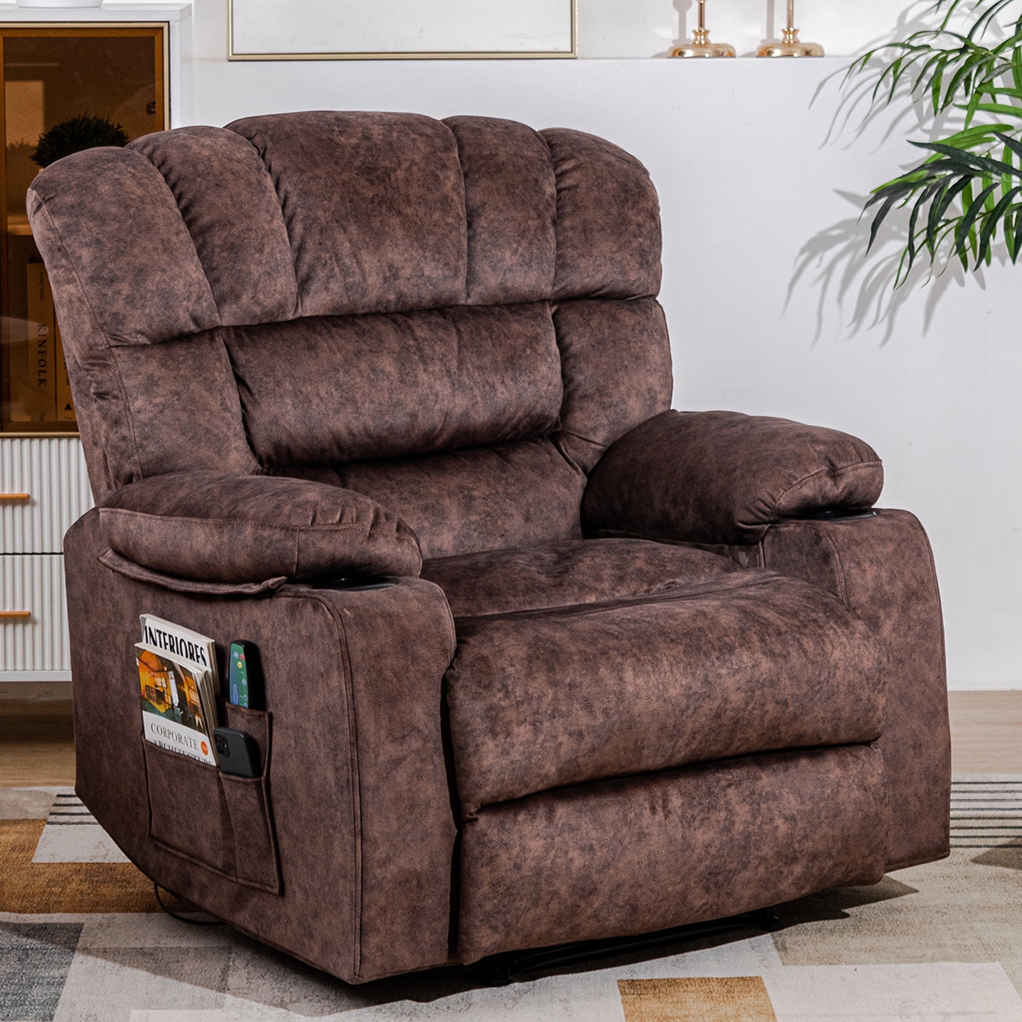 HOMYEDAMIC 23.6" Wide Recliner Chair Modern Ergonomic Single Sofa ...