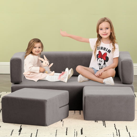 HOMYEDAMIC Kids Couch - Modular Kids Sofa for Toddler and Baby Playroom/Bedroom Furniture