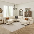thumbnail image 1 of HOMYEDAMIC Oversized Chenille Sectional Sofa with Ottoman, U Shaped Deep Seat Modular Couch, DIY Combination Modern Sectional for Living Room, 1 of 8