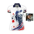 thumbnail image 1 of HOMYGIFTS Custom Face Women's Golf Polo Shirt – Breathable, Quick-Dry Performance Fabric, 1 of 16