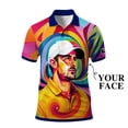 thumbnail image 1 of HOMYGIFTS Men’s Custom Face Golf Polo Shirt – Personalized Face Mosaic Art Style Shirt Sportswear, 1 of 10