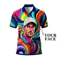thumbnail image 1 of HOMYGIFTS Men’s Custom Face Golf Polo Shirt – Personalized Face Mosaic Art Style Shirt Sportswear, 1 of 8