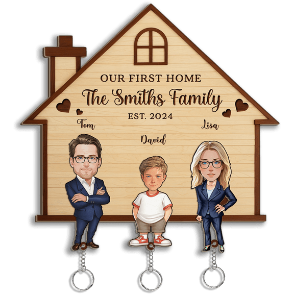 HOMYGIFTS Personalized Keychain – Custom Engraved Wooden Gift for Men & Women