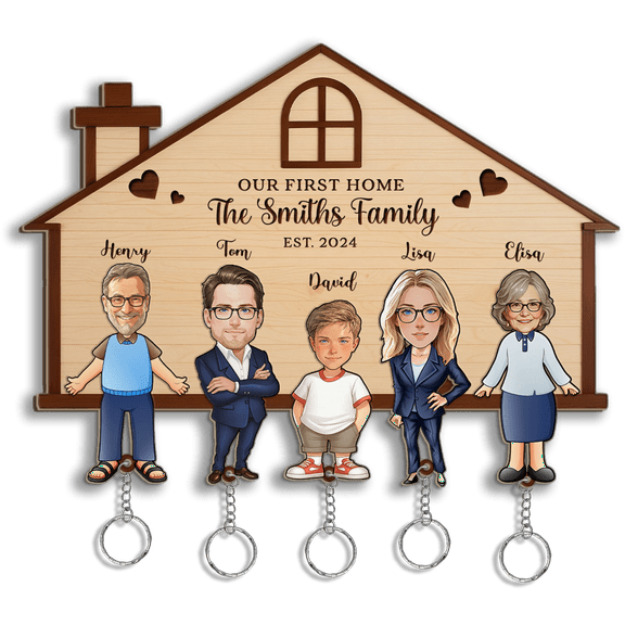 HOMYGIFTS Personalized Keychain – Custom Engraved Wooden Gift for Men & Women