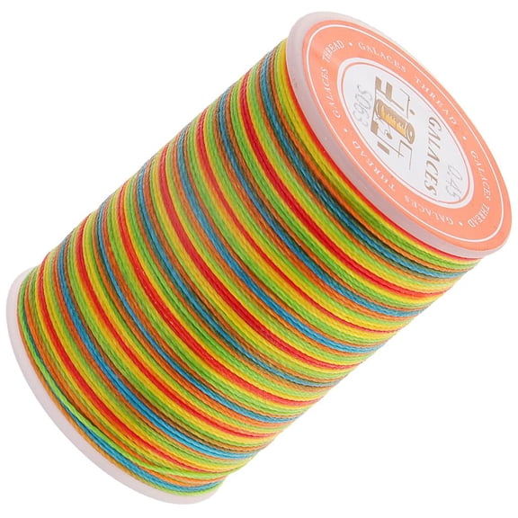 HOMYL 0.45mm Leather Sewing Waxed Thread Stitching Repair Cord Rainbow