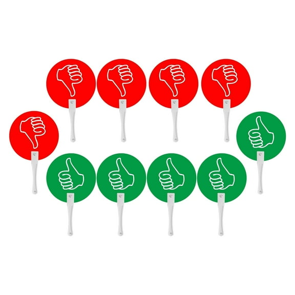 HOMYL 10 Pieces Voting Paddles with Handle Yes No Paddles for Event School Meeting
