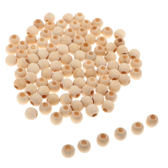 HOMYL 100 Pieces BOHO Style Round Glass Beads Loose Beading Large Hole for DIY Craft 12MM