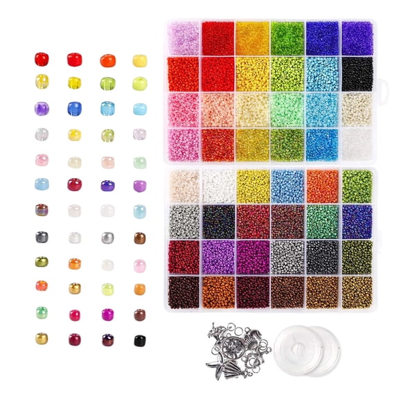 HOMYL 1Box Round Seed Beads Spacer Letter Bead for DIY Bracelets Bangles Jewelry Making Handmade Earring Finding Beading