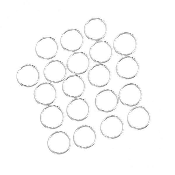 HOMYL 2-4 Packung 20 Pieces Silver Plated Soldered Closed Jump Rings Jewelry Findings 5mm 2 Pcs