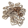 thumbnail image 1 of HOMYL 2-4pack 50Pcs Slices Wood Chips for Table Centerpieces Party Valentine 4 Pcs, 1 of 8