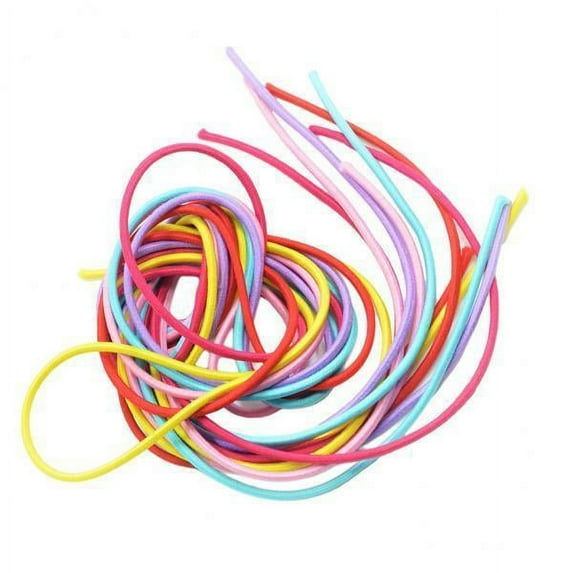 HOMYL 2-4pack 6 Pcs Long Straight High Elastic Rubber Band Hair String Hair Rope 100cm 2 Pcs