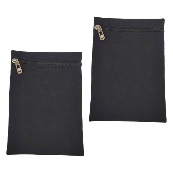 HOMYL 2 Coats Pocket Inner Pockets with Zippered Compartment, for Sewing in, Practical Black