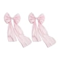 thumbnail image 1 of HOMYL 2 Pieces Satin Ribbons Bows Making Ribbons Elegant Supplies Wide Crafts Projects Light Pink, 1 of 8