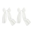 thumbnail image 1 of HOMYL 2 Pieces Satin Ribbons Bows Making Ribbons Elegant Supplies Wide Crafts Projects White, 1 of 8