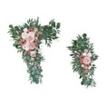thumbnail image 1 of HOMYL 2 Pieces Wedding Arch Flowers Green Leaves Artificial Flower Centerpiece Welcome Pink, 1 of 8