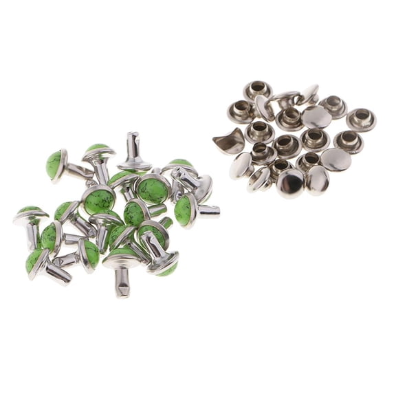 HOMYL 2 pieces turquoise rivets decorative rivets rivets decorative rivets DIY rivets Light Green