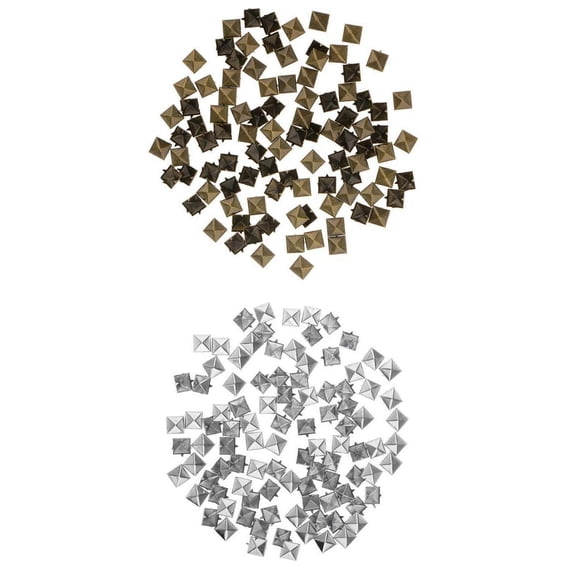 HOMYL 200Pcs Square Pyramid Rivet Studs Spike Screw Craft DIY Embellishment