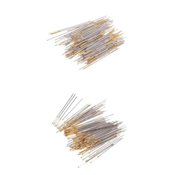 HOMYL 2Pcs Sewing Needles Large Eye Hand Blunt Embroidery Darning Tapestry Yarn with
