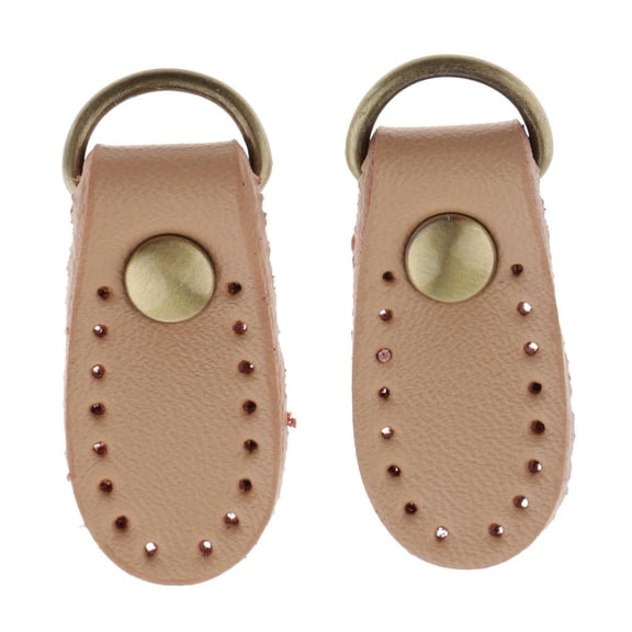 HOMYL 2pcs PU Leather Handbag Strap Buckle Hook Bag Making Supplies - Beige