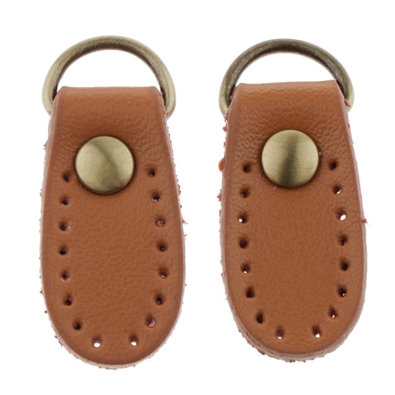 HOMYL 2pcs PU Leather Handbag Strap Buckle Hook Bag Making Supplies - Brown