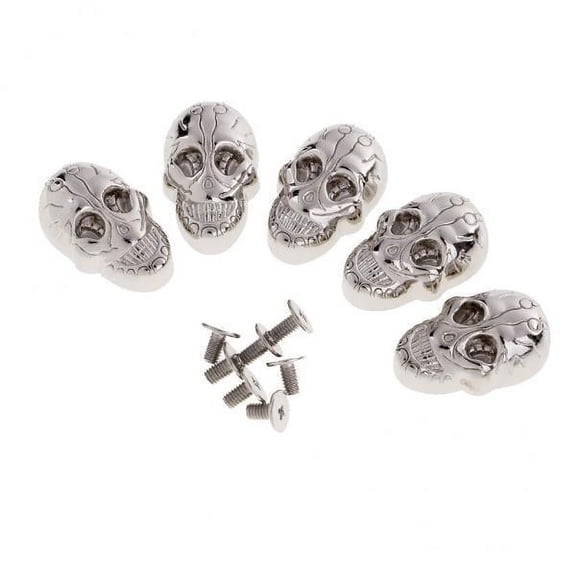 HOMYL 2x 5 Sets Screw Skull Head Rivet Studs Spots DIY Punk Shoes Bag Clothes Craft