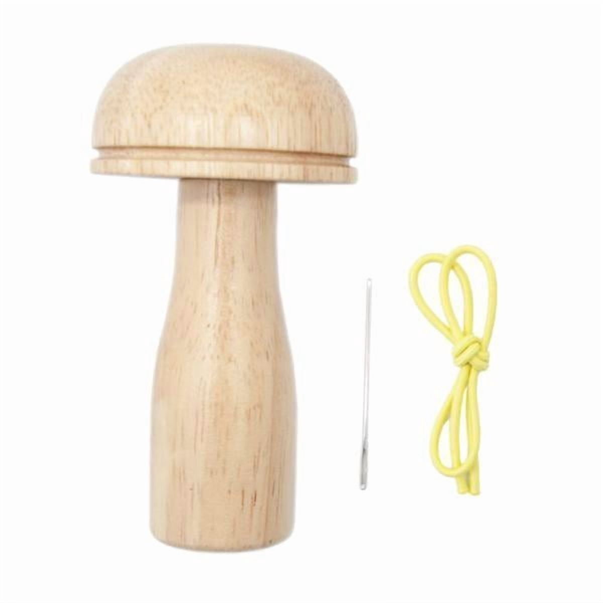 HOMYL 2x Wooden Darning Supplies Kit Darning Mushroom Made From Hardwood - Sewing Tool