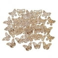 thumbnail image 1 of HOMYL 2x50 Pieces Natural Wooden Butterfly Shapes Embellishment Craft Art Decoration 3 Pcs, 1 of 8