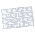 thumbnail image 1 of HOMYL 2x8 Journal Drawing Template Stencils Set Scrapbooking DIY Card Leaf 2 Pcs, 1 of 8