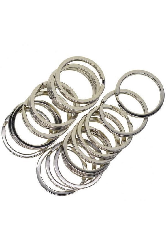 2xVarious Split Key Rings Keys Chain Bag Charms Clasp Flat Round Circle Clip 1 4 Pcs