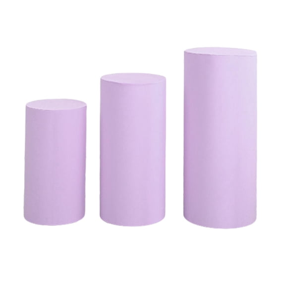 HOMYL 3Pcs Cylinder Pedestal Covers Backgrounds for Wedding Graduation Anniversary light