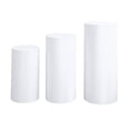 thumbnail image 1 of HOMYL 3Pcs Cylinder Pedestal Covers Backgrounds for Wedding Graduation Anniversary white, 1 of 8