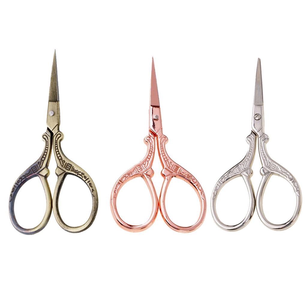 HOMYL 3pcs Vintage Embroidery Fabric Sewing Scissor for DIY Dressmaking Tailoring